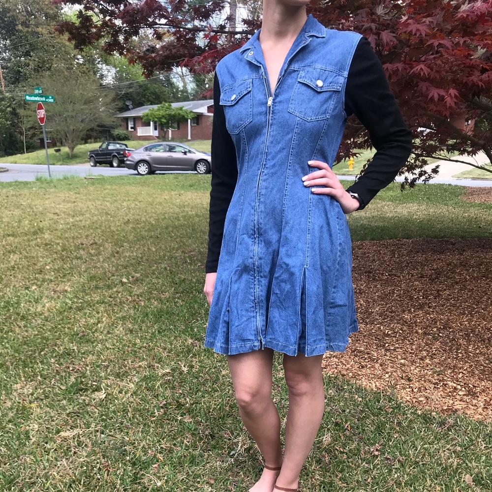 Vintage Jean Dress - Picture 1 of 4